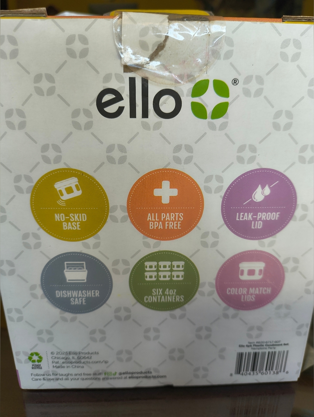 ello Plastic Condiment Containers - Picture 2 of 2